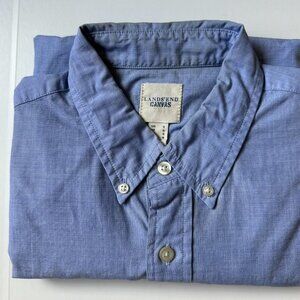 Lands End Canvas Brand Shirt - Light Blue - Small
